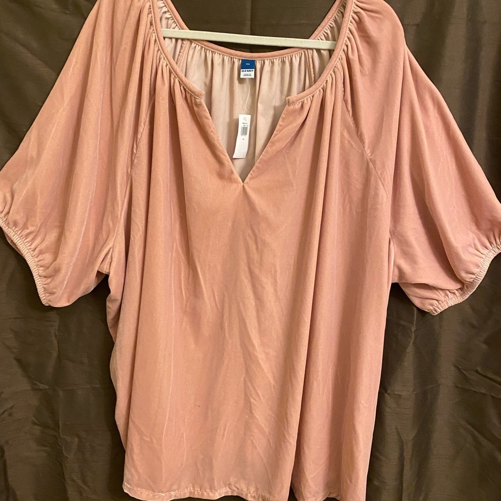 Old Navy Plus Size Faux Velvet Top / Shirt